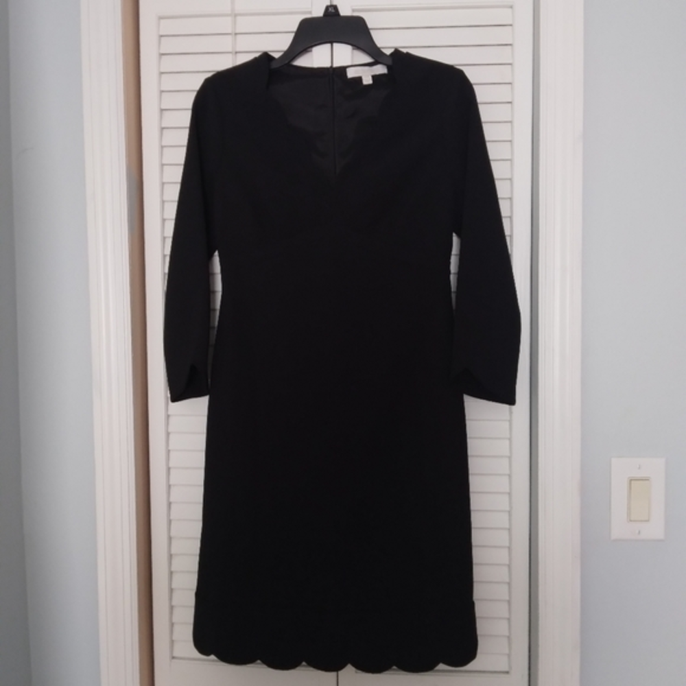 Etcetera Scalloped  Black‎ Dress